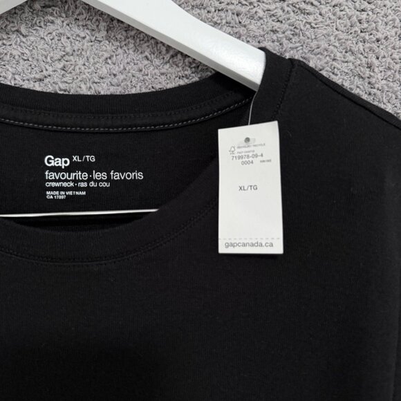 GAP Favourite Long Sleeve Cotton Crew Neck T-Shirt longer length - Picture 3 of 6